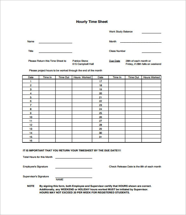 Free Hourly Paycheck Calculator Excel Pdf Doc Word Formats