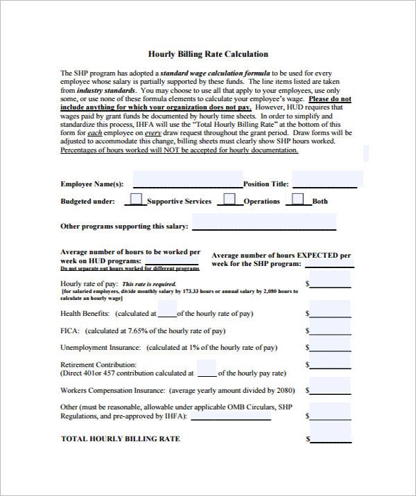 10 Free Hourly Paycheck Calculator Excel PDF Doc Word Formats