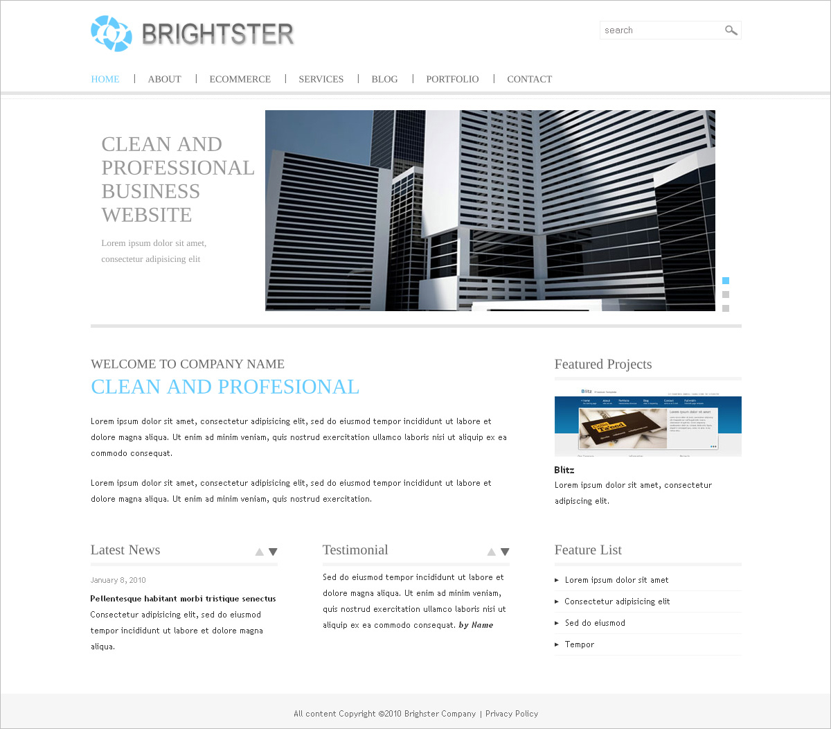 Clean Website Template for Business
