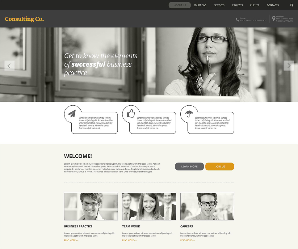 Consulting Business Website Template