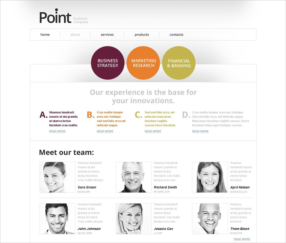 Free HTML5 Website Template for Business