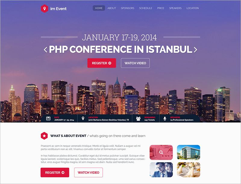 HTML Event Landing Page Template