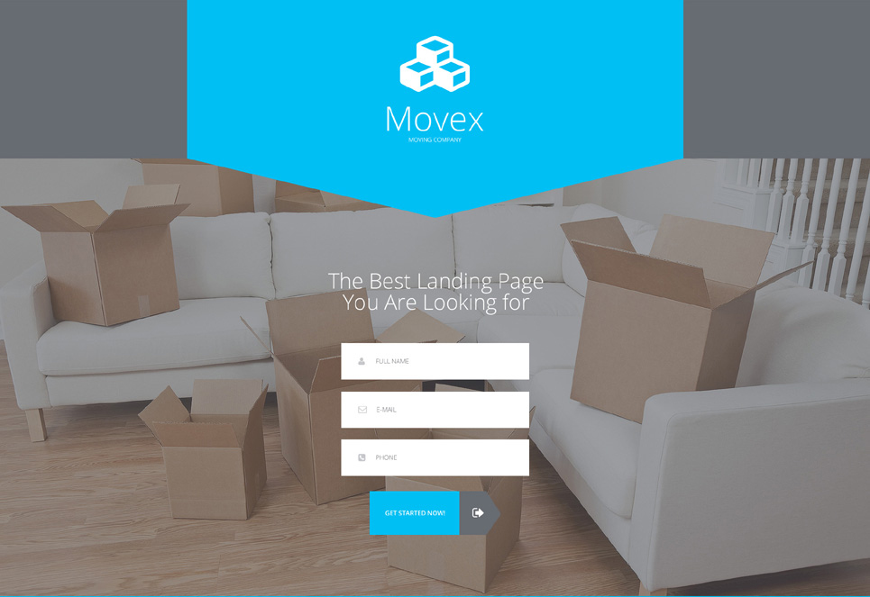 Landing Page Template for Moving Company
