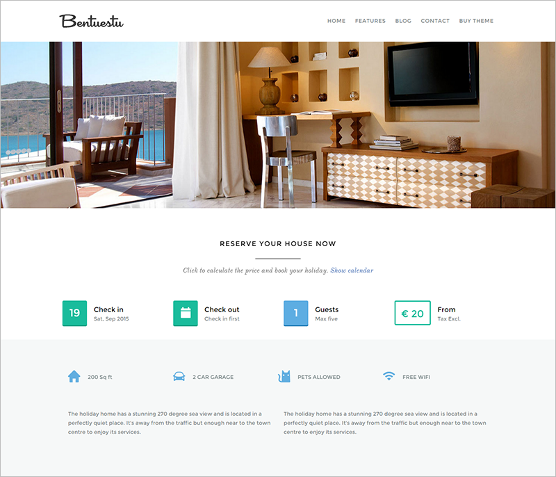 Real Estate WordPress Theme With Booking System