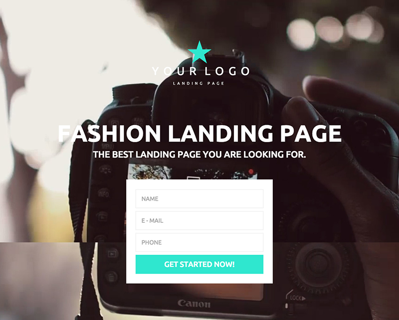 Responsive Fashion One Page HTML Landing Page Template