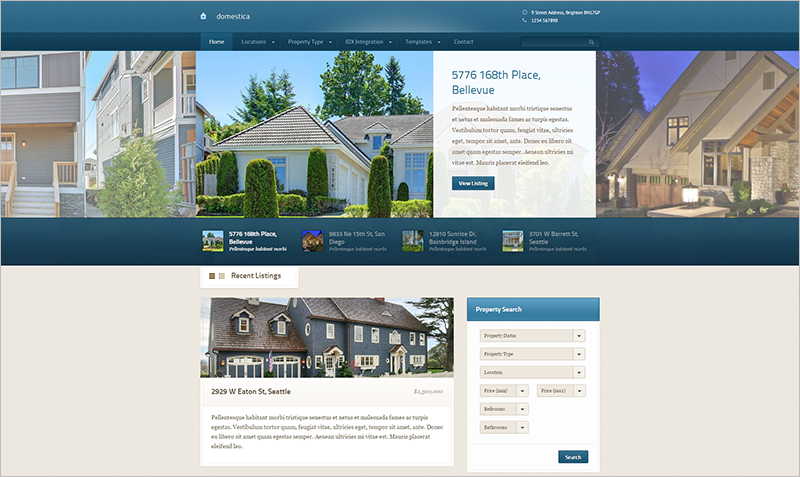 WP Real Estate Theme Integrated Google Maps