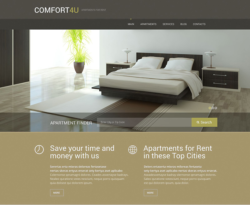 WP Theme Rent And Sale Apartments
