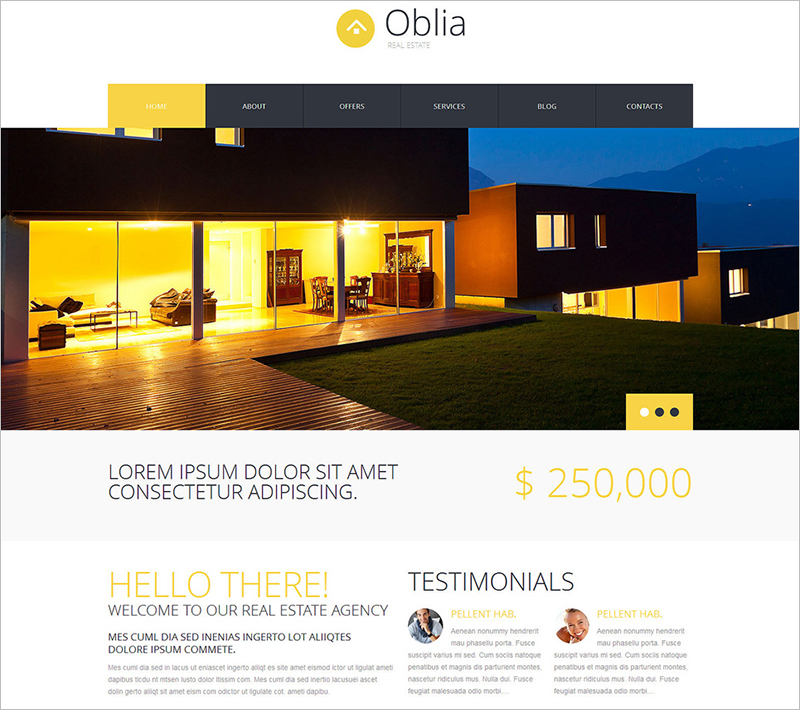 WordPress Real Estate Template With Multiple Color Options 