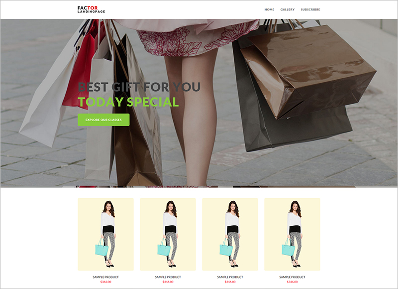 eCommerce Marketing Landing Page Template