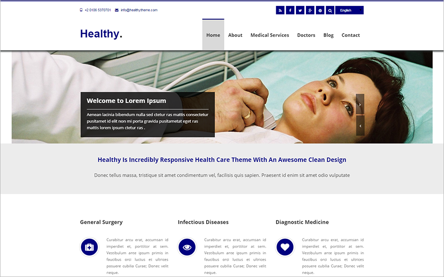 2015 Joomla Template For Health Care & Medical Website