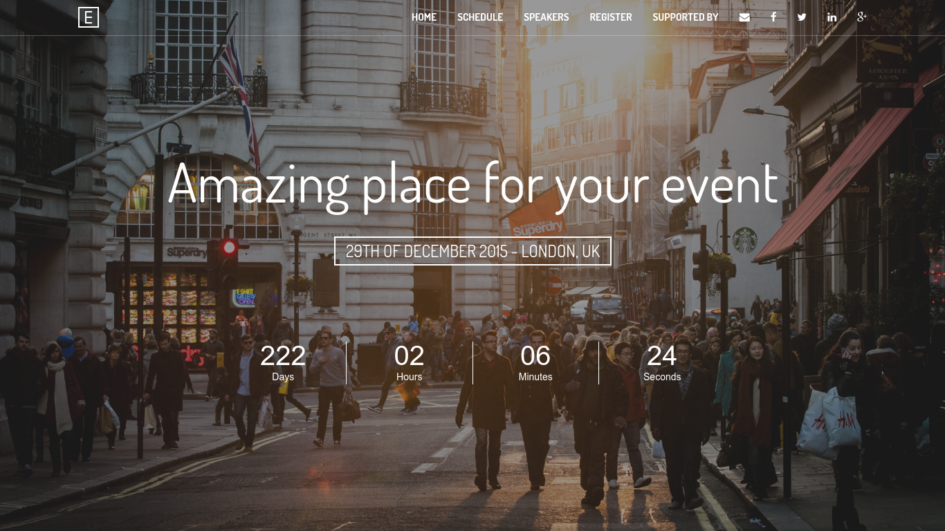 Bootstrap 3 Event Landing Page Template