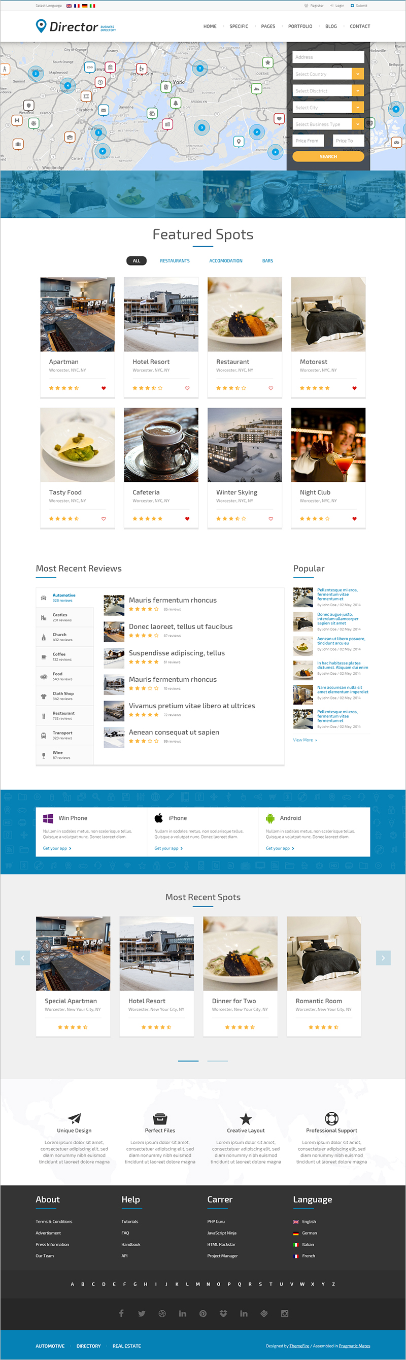 Business Directory Web Template - Car,Real Estate & Business