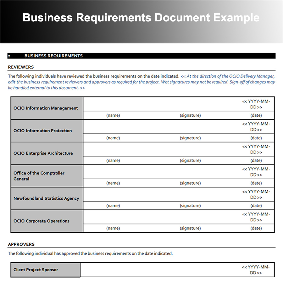 Business Requirements Document Example