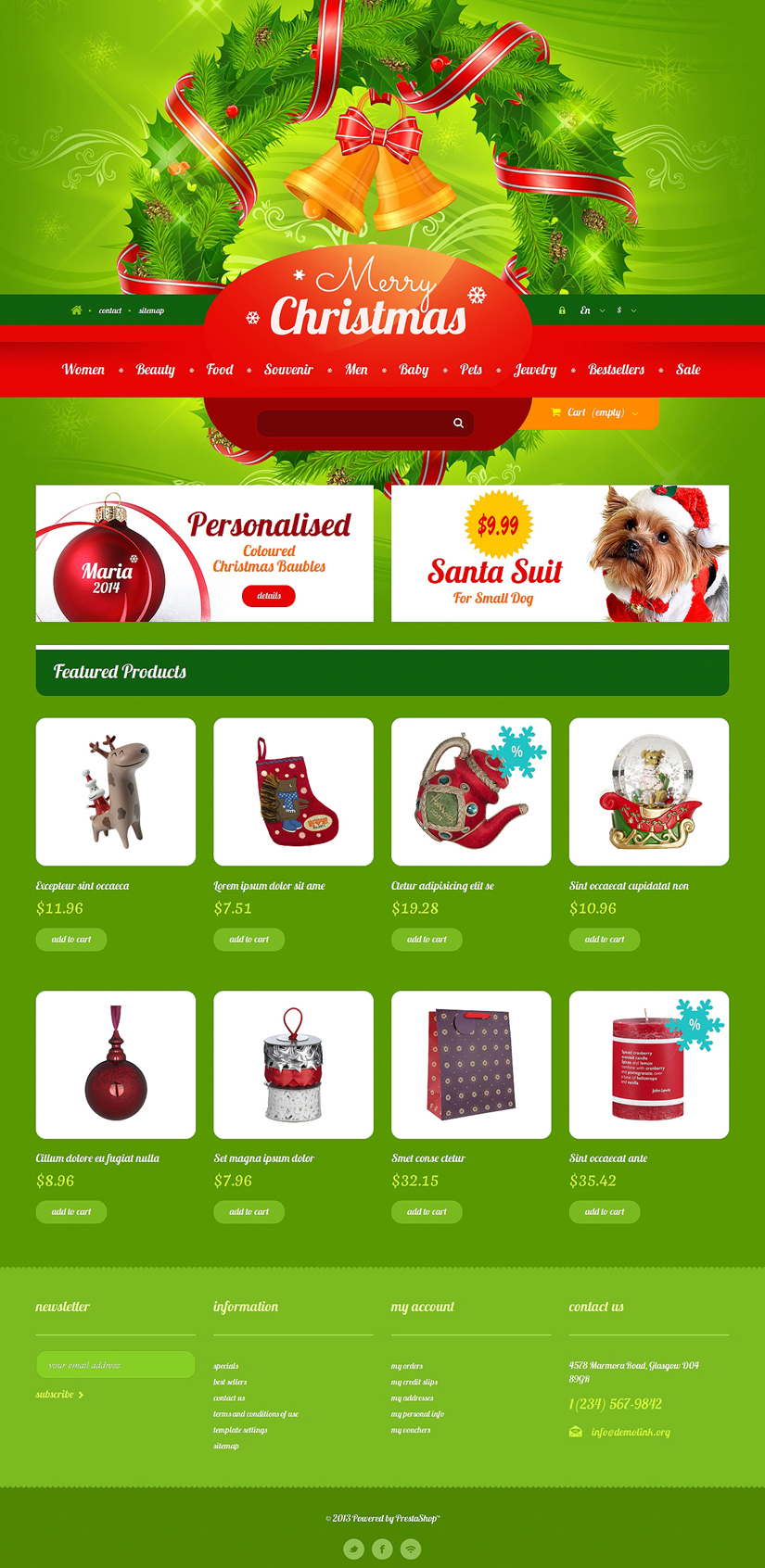Christmas Gift Shop PrestaShop Theme