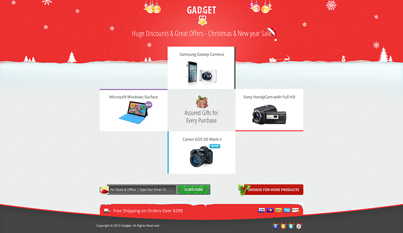 Christmas & New Year Landing Page