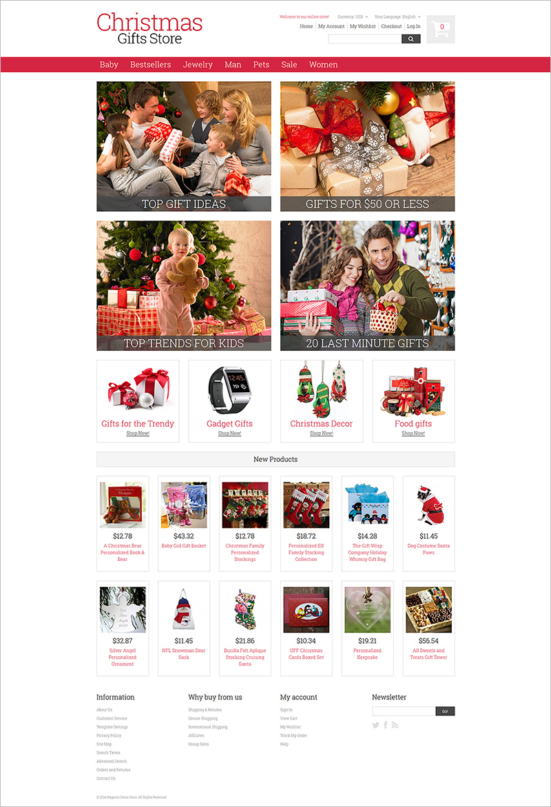 Christmas Store Website Template