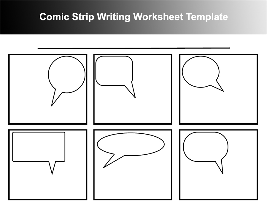 Comic Strip Writing Worksheet Template