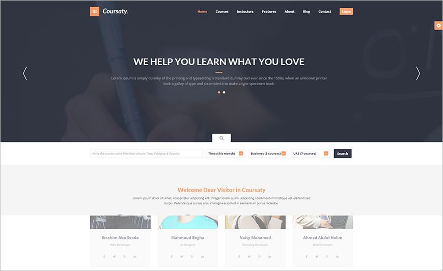 Courses HTML Template With Multi Home Page Styles