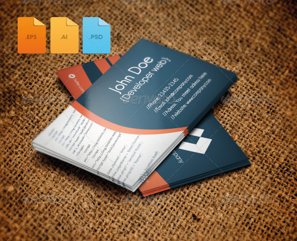 Developer Web Business Card Design