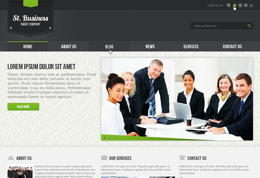 18+ Corporate Drupal Theme Free Website Templates
