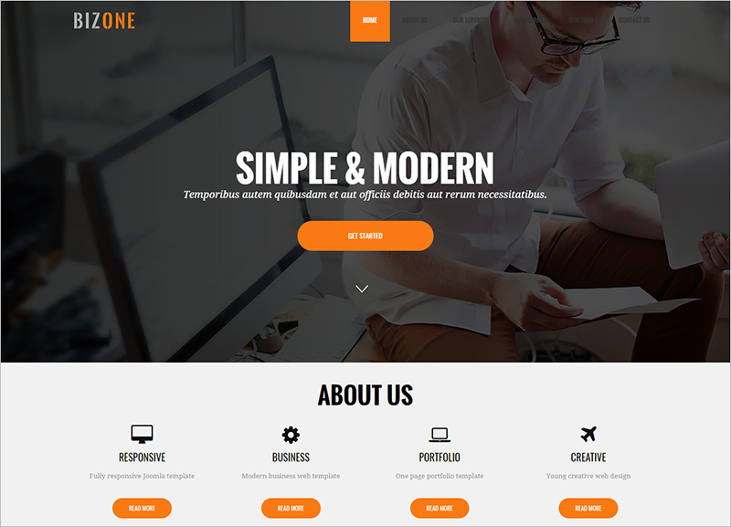 Drupal One Page Business Theme