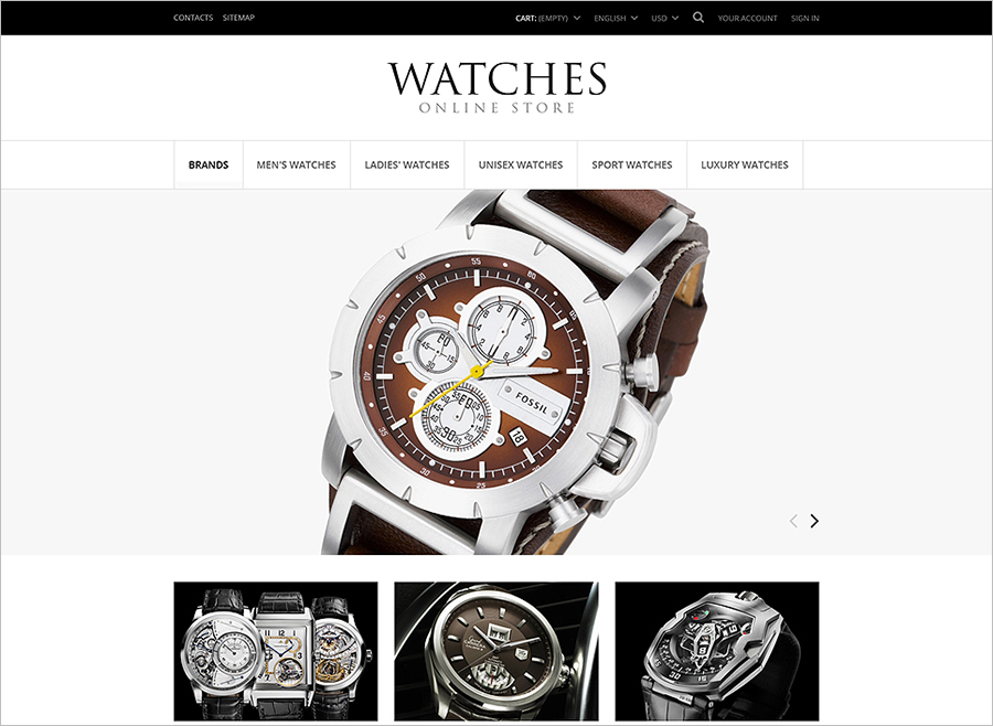 Exclusive Watches Store PrestaShop Theme