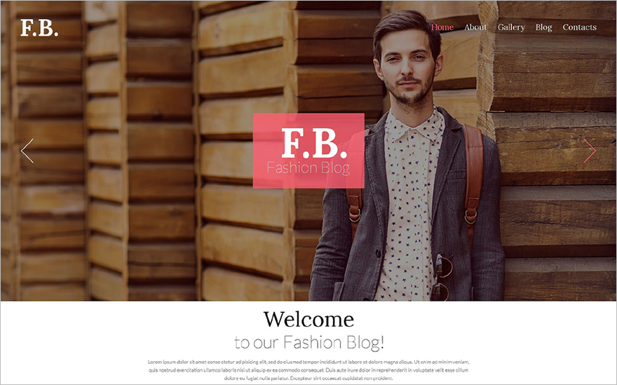 Fashion Blog WordPress Template