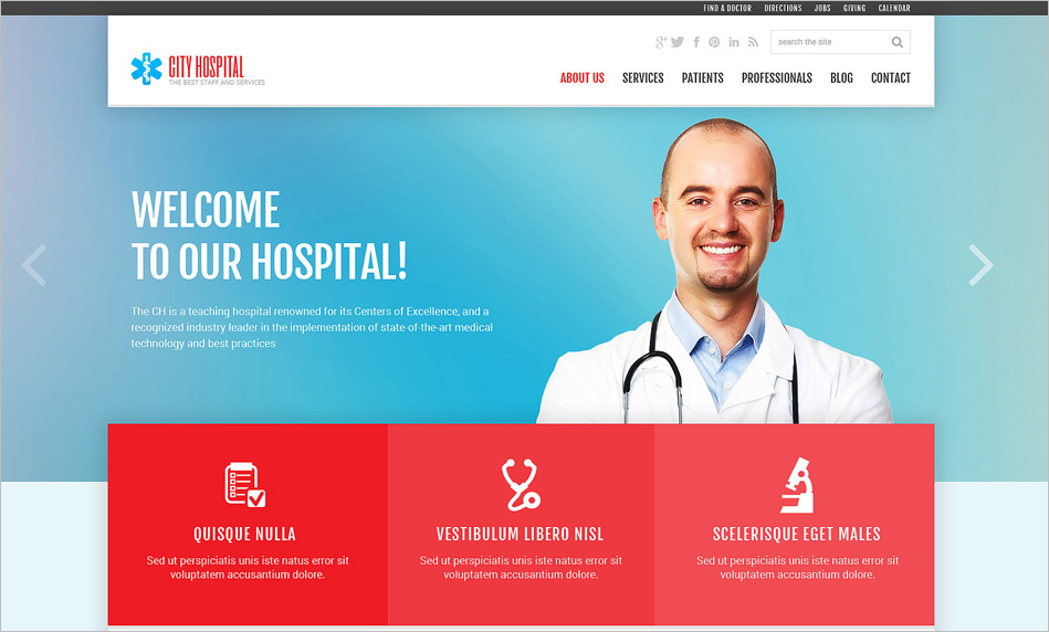 Fully Customizable Medical Joomla Theme