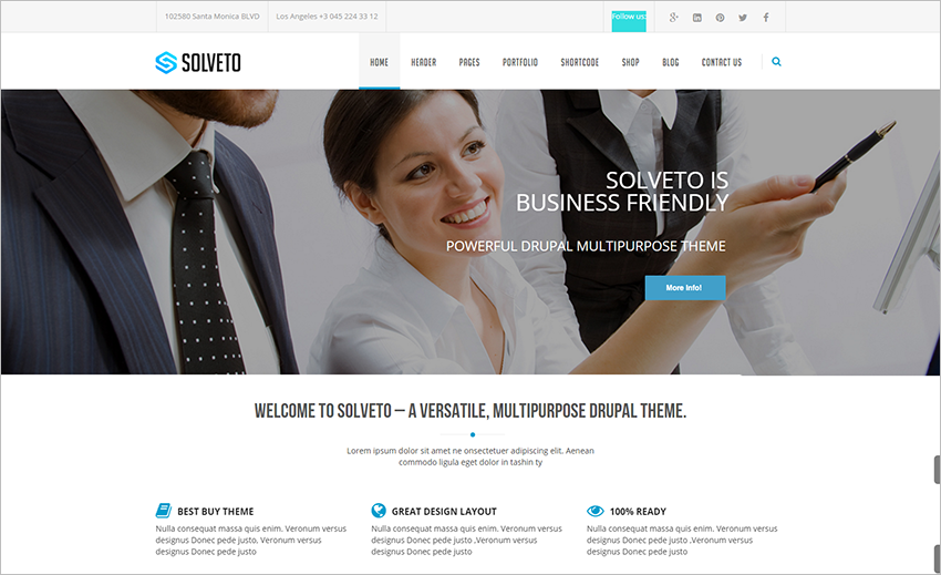 Fully Responsive Corporate Drupal Theme