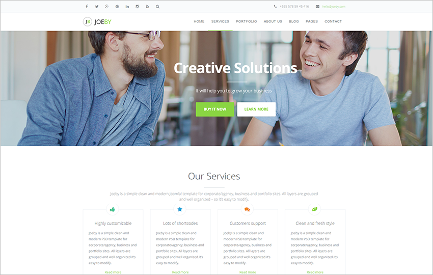 Fully Responsive Joomla Business Template