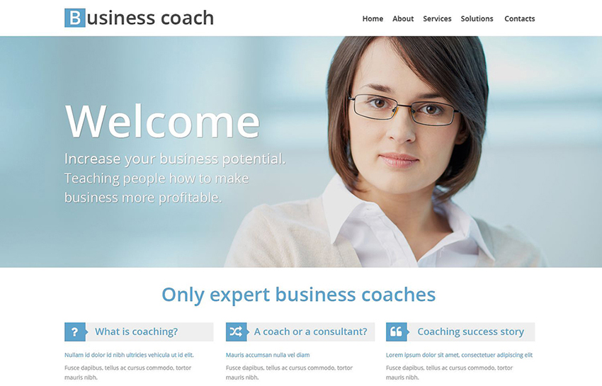 HTML Template For Business School