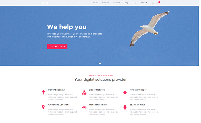HTML Website Template With Background Color Options