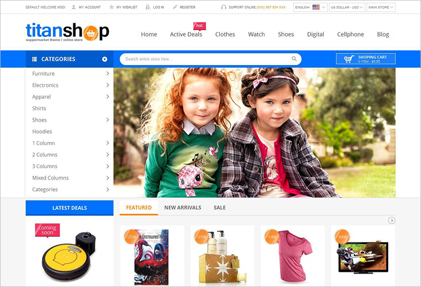 Magento Theme For Online Supermarket Businesses