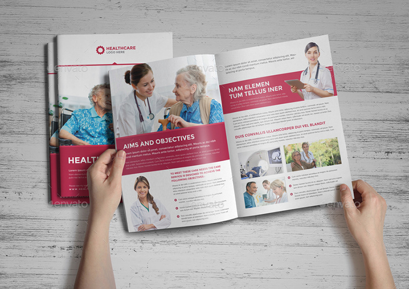 Medical Health Care Bi Fold Brochure Template
