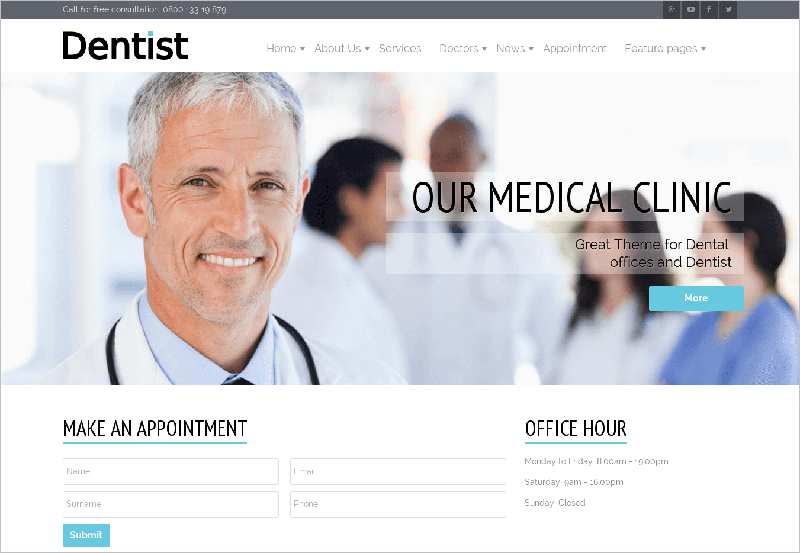 Medical & Health Specialists WebSite Joomla Template