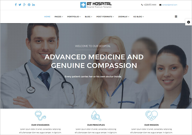 Medical Or Hopspital WebSite Joomla Template