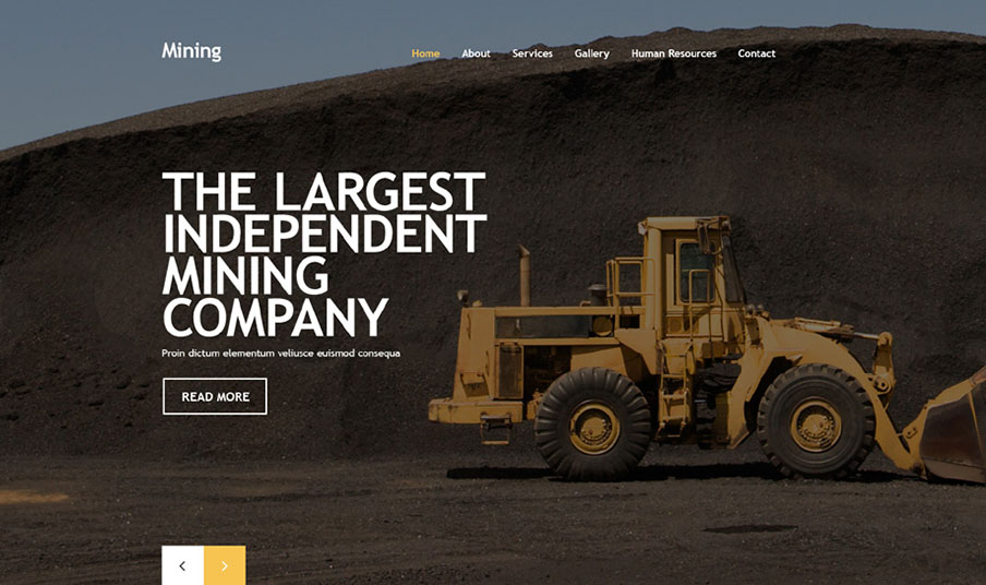 Mining Company ResponsiveBootstrap HTML Template