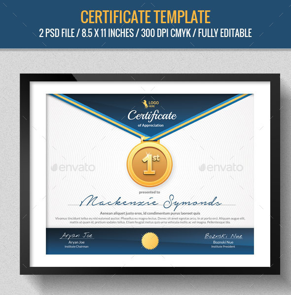 Multipurpose Certificates Template
