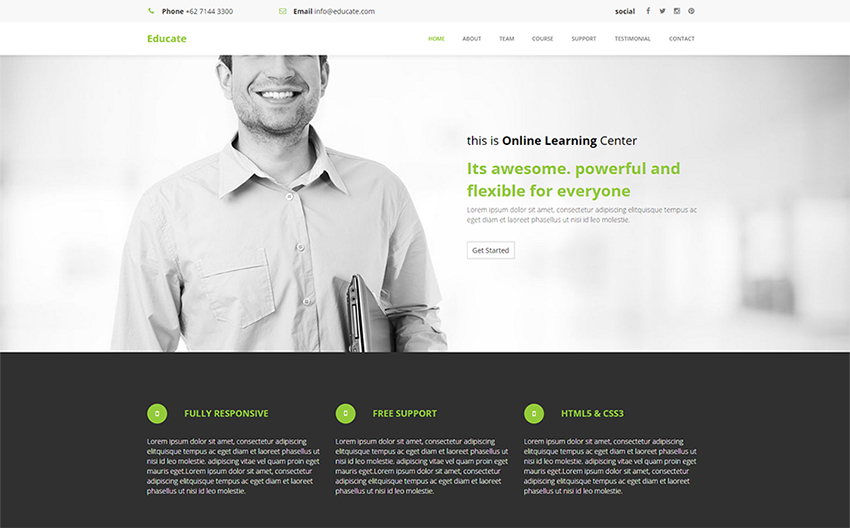Multipurpose Template For Education, Training, Courses, Online Learning System