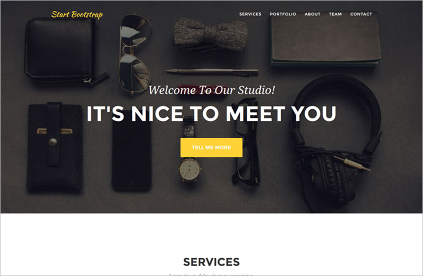 One Page Bootstrap Landing Page