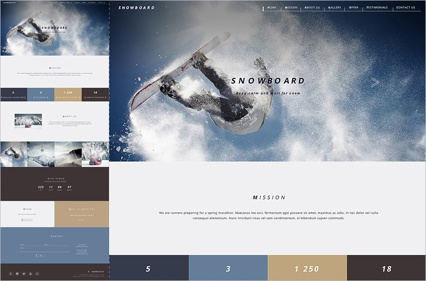 One Page Gallery Bootstrap Template 