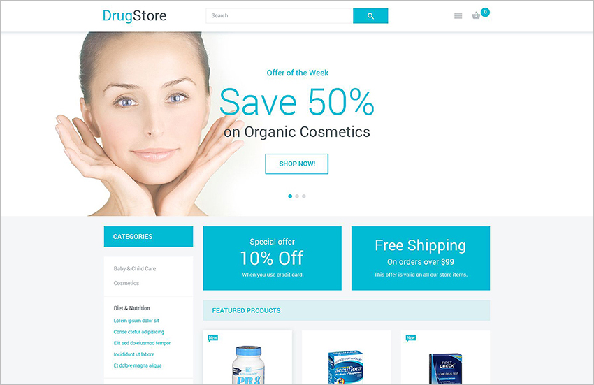 Online Drugstore Magento Theme