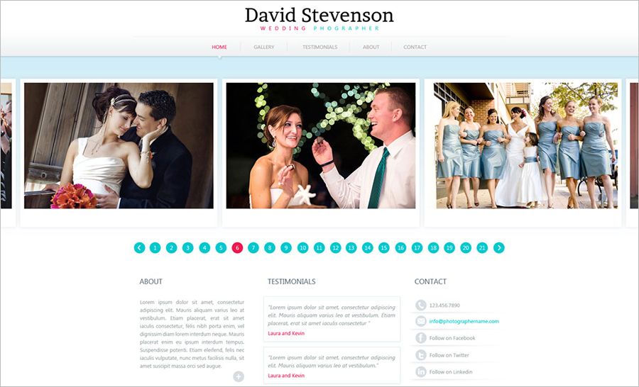 Photography Website Template With PHP