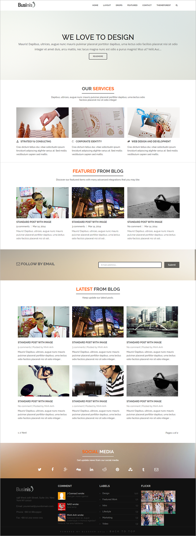 Responsive Business Blogger Template