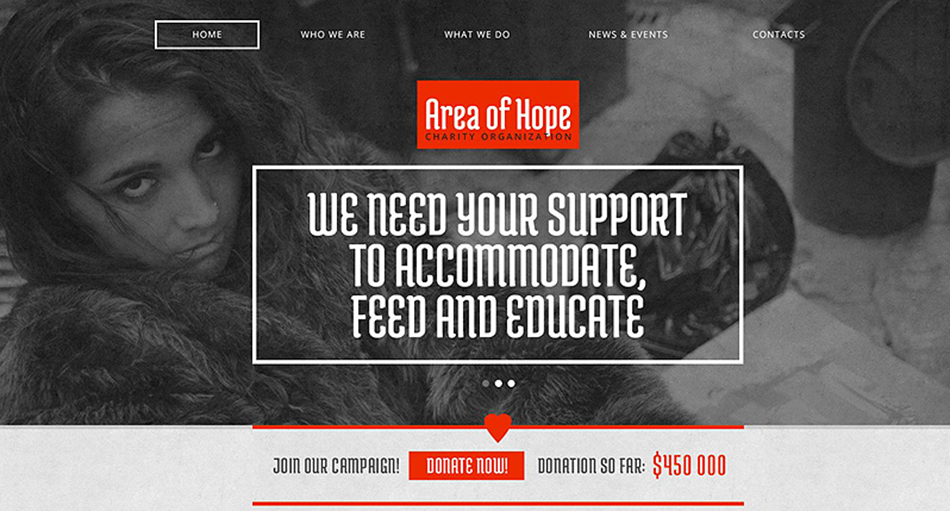 Responsive Drupal Template For Charity WebSite