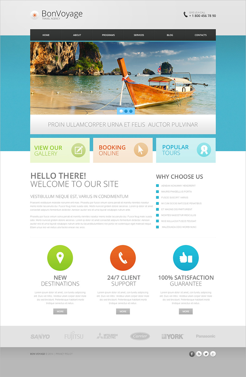 Responsive Drupal Template for Travel