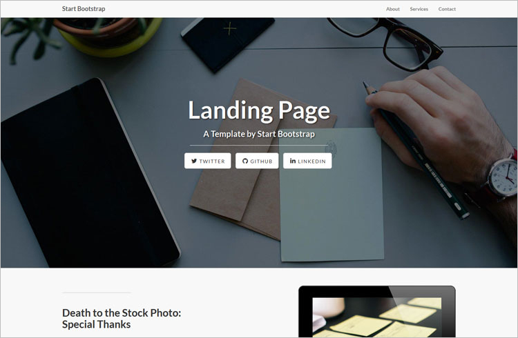 Bootstrap Landing Page Free Template