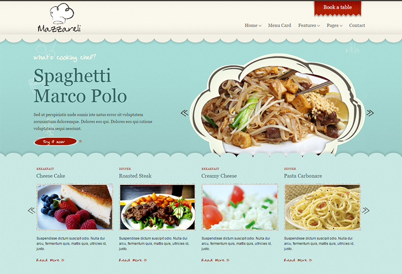 Restaurant & Cafe HTML Template