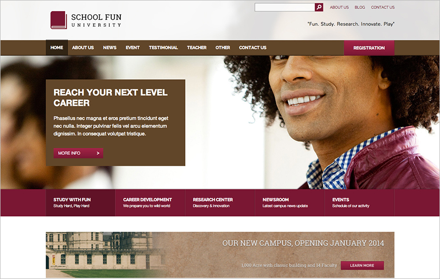  University & School Template With Color Variation