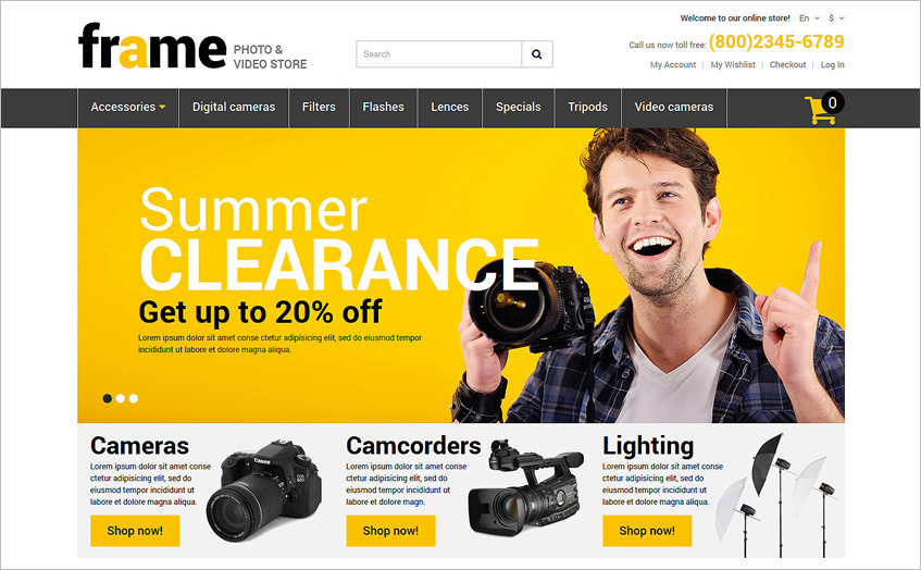 Video Store Responsive Magento Template